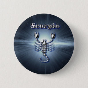 Badge Rond 5 Cm Chrome Scorpio
