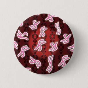 Badge Rond 5 Cm Chromosomes féminin Science