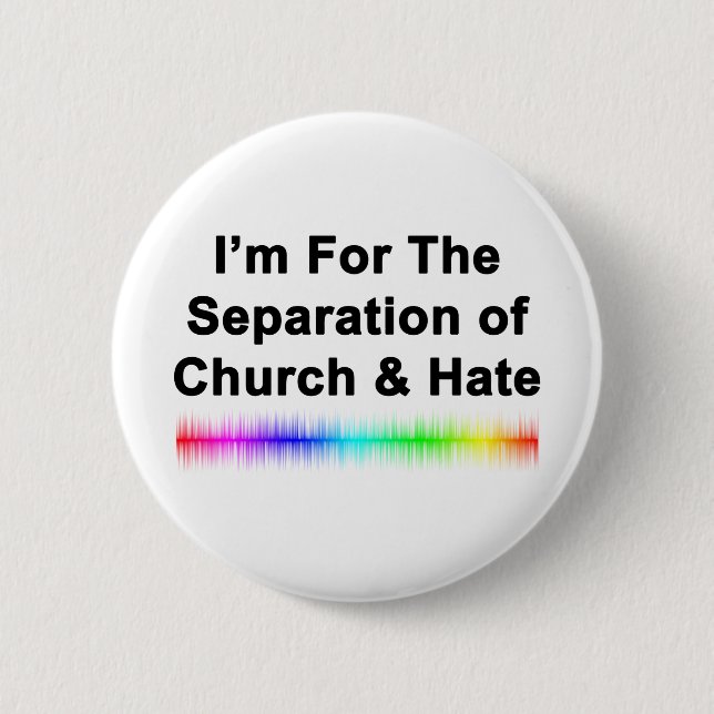 Badge Rond 5 Cm Church and Hate (Devant)