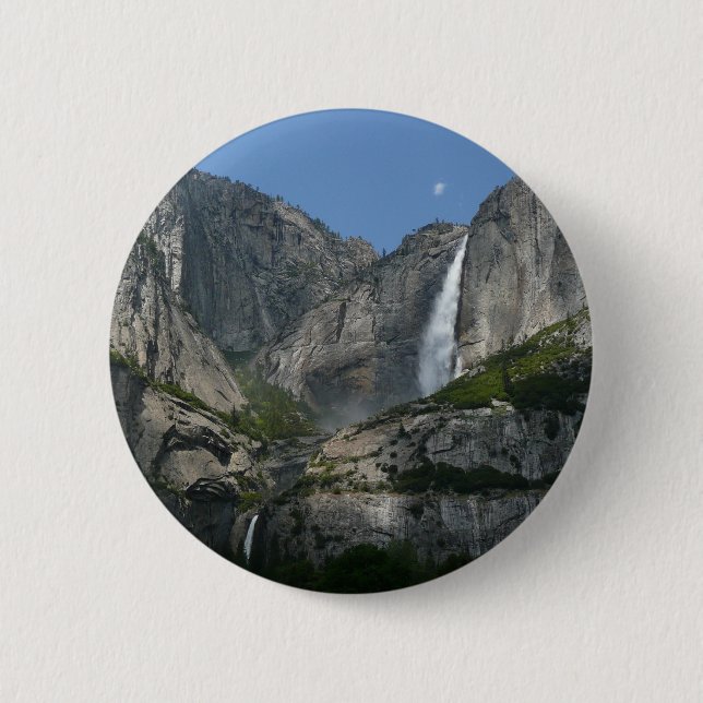 Badge Rond 5 Cm Chutes de Yosemite III du parc national Yosemite (Devant)