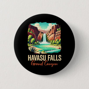 Badge Rond 5 Cm Chutes Havasu Grand Canyon Randonnée Escalade Hava