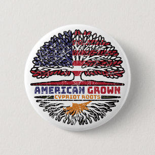 Badge Rond 5 Cm Chypre Chypre Chypre Chypre États-Unis États-Unis