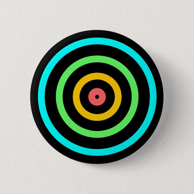 Badge Rond 5 Cm Cible au néon (Devant)