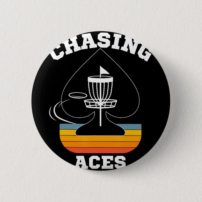 Badge Rond 5 Cm Cible de golf à disque Chasing Aces Vêtements de s (Devant)