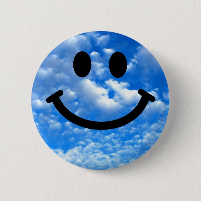 Badge Rond 5 Cm Ciel (Devant)