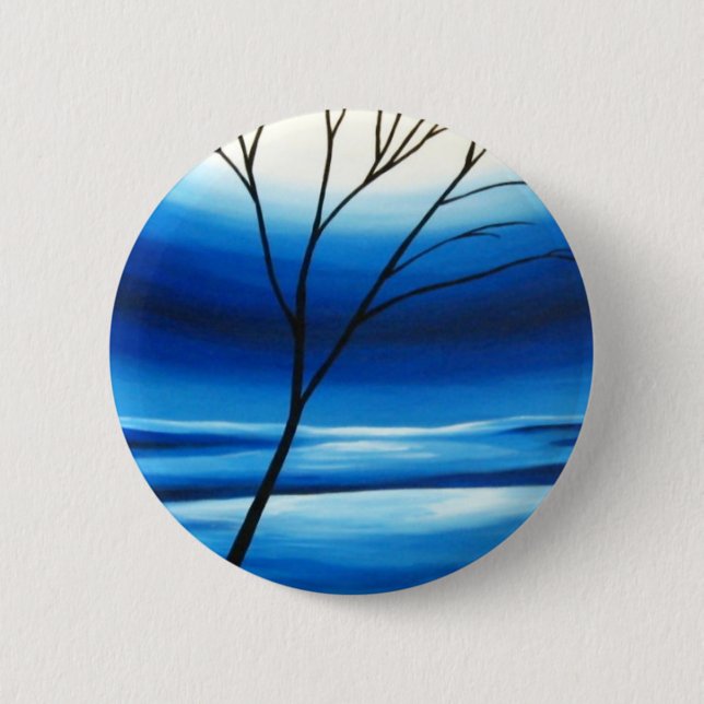 Badge Rond 5 Cm Ciel bleu Abstrait (Devant)