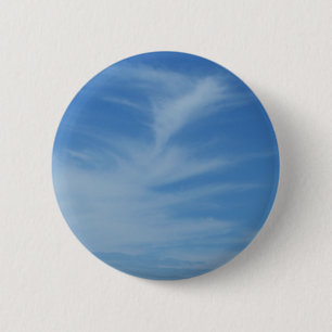 Badge Rond 5 Cm Ciel bleu avec nuages blancs Abstrait Nature Photo