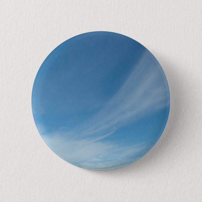 Badge Rond 5 Cm Ciel bleu et nuages blancs (Devant)