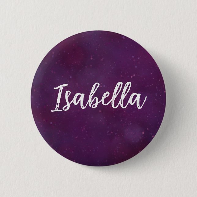 Badge Rond 5 Cm Ciel d'étoile violette (Devant)