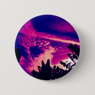 Badge Rond 5 Cm Ciel intéressant rose et violet
