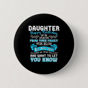 Badge Rond 5 Cm Ciel mémorial famille joyeux anniversaire fille ck