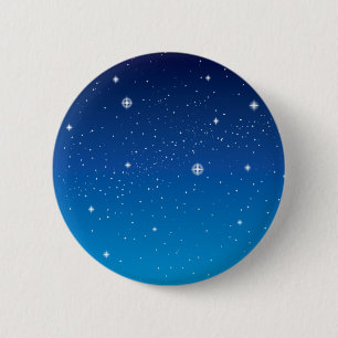 Badge Rond 5 Cm Ciel nocturne étoilé bleu profond
