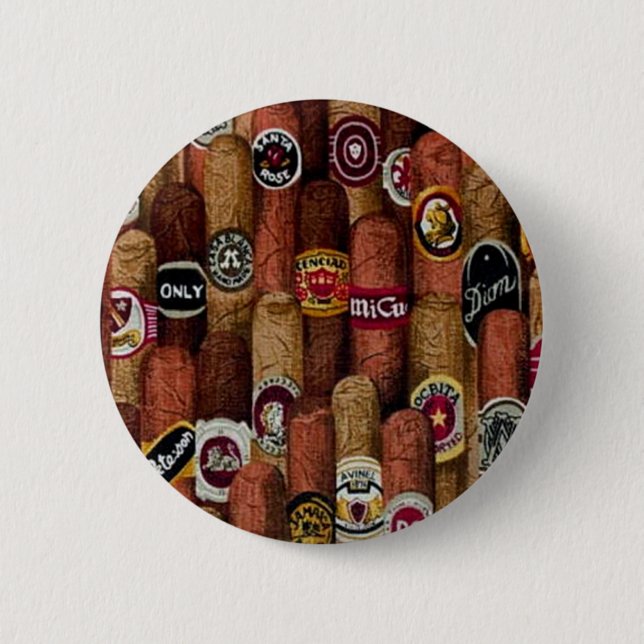 Badge Rond 5 Cm Cigares (Devant)