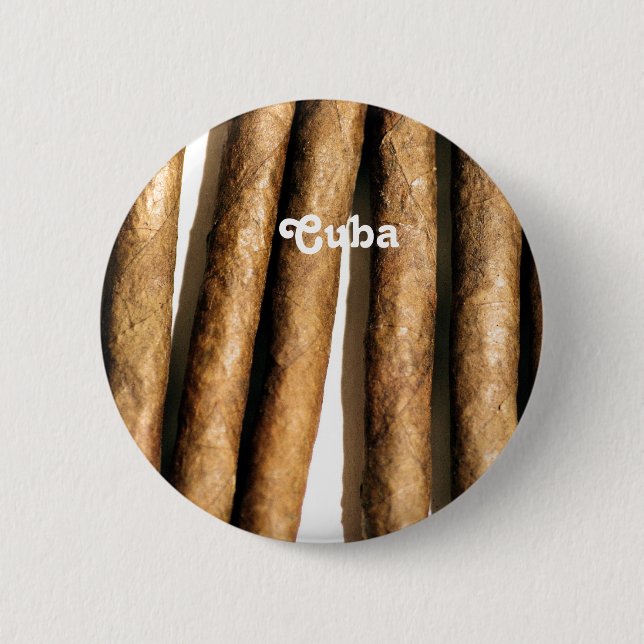 Badge Rond 5 Cm Cigares cubains (Devant)