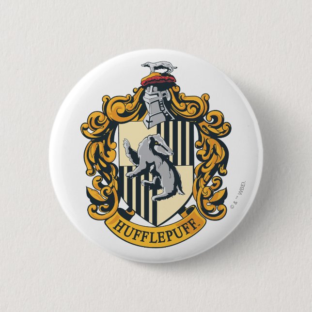 Badge Rond 5 Cm Cimier de Hufflepuff (Devant)