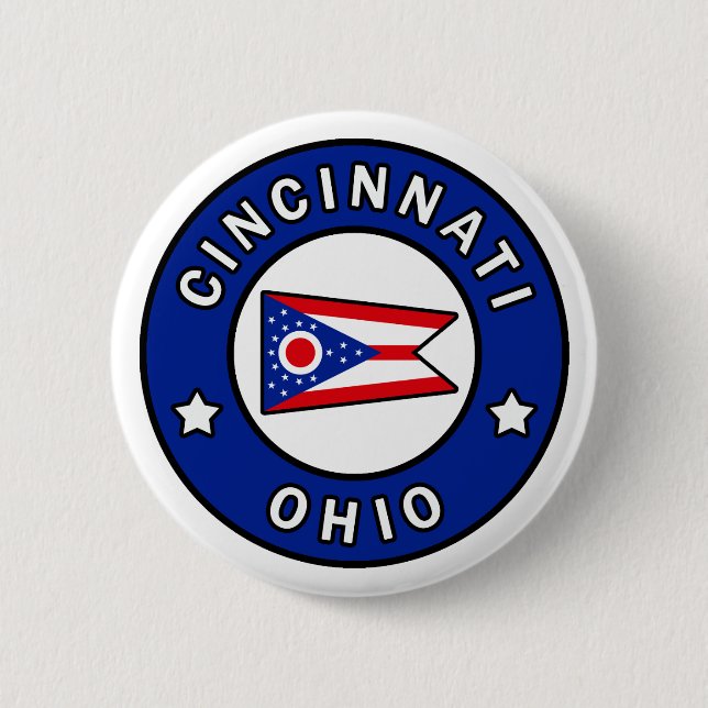 Badge Rond 5 Cm Cincinnati Ohio (Devant)