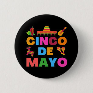 Badge Rond 5 Cm Cinco De Mayo