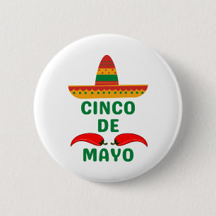 Badge Rond 5 Cm Cinco De Mayo