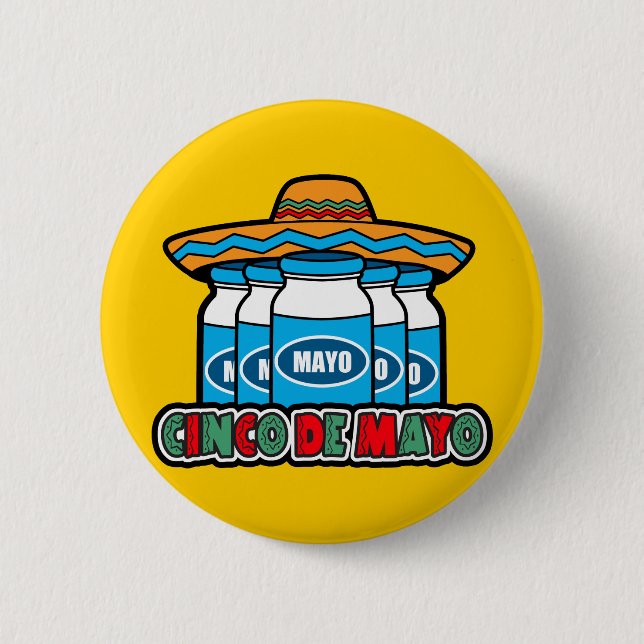 Badge Rond 5 Cm Cinco De Mayo (Devant)