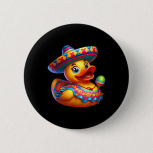 Badge Rond 5 Cm Cinco De Mayo Canard Mexicaine Sombrero Fiesta Par