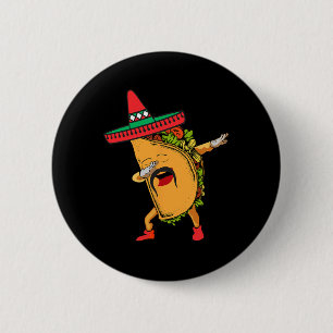 Badge Rond 5 Cm Cinco De Mayo Dabbing Taco Mexicain Sombrero Casqu