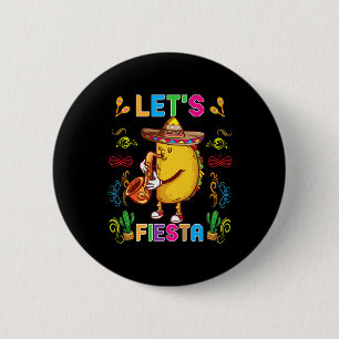 Badge Rond 5 Cm Cinco De Mayo Drôle de Taco Sombrero Fiesta Mai