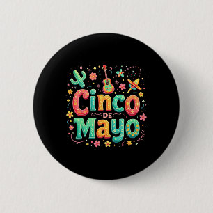 Badge Rond 5 Cm Cinco De Mayo Famille Mexicaine Assortie 5 De Mayo