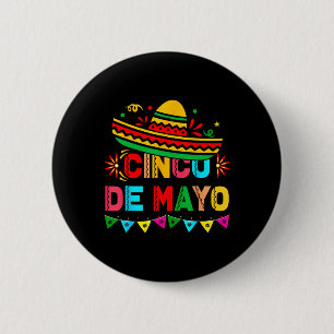 Badge Rond 5 Cm Cinco De Mayo Fête Mexicaine 5 De Mayo Femmes Homm