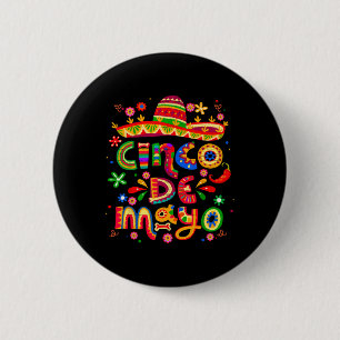 Badge Rond 5 Cm Cinco De Mayo Fête Mexicaine Célébrer 5 De Mayo M