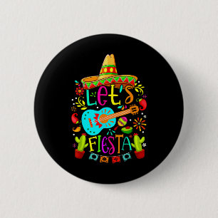 Badge Rond 5 Cm Cinco De Mayo Guitare Mexicaine Cactus Femmes Homm