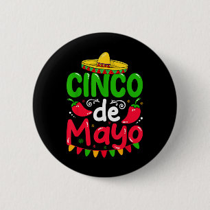 Badge Rond 5 Cm Cinco De Mayo Lets Fiesta Squad 5 De Mayo Mexique