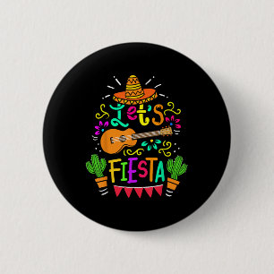 Badge Rond 5 Cm Cinco De Mayo Mexicaine Guitare Cactus Pour Hommes