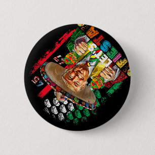 Badge Rond 5 Cm Cinco De Mayo Trump Taco Funny Trump mexicain Trum