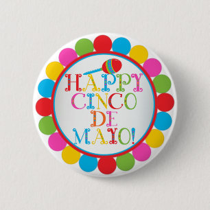 Badge Rond 5 Cm Cinco heureux De Mayo
