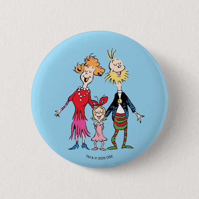 Badge Rond 5 Cm Cindy Lou Who's Family Portrait (Devant)