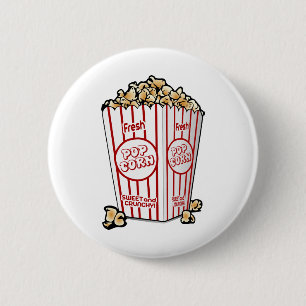 Badge Rond 5 Cm cinéma pop-corn