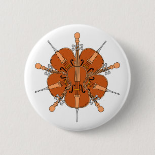 Badge Rond 5 Cm Cinq Cellos
