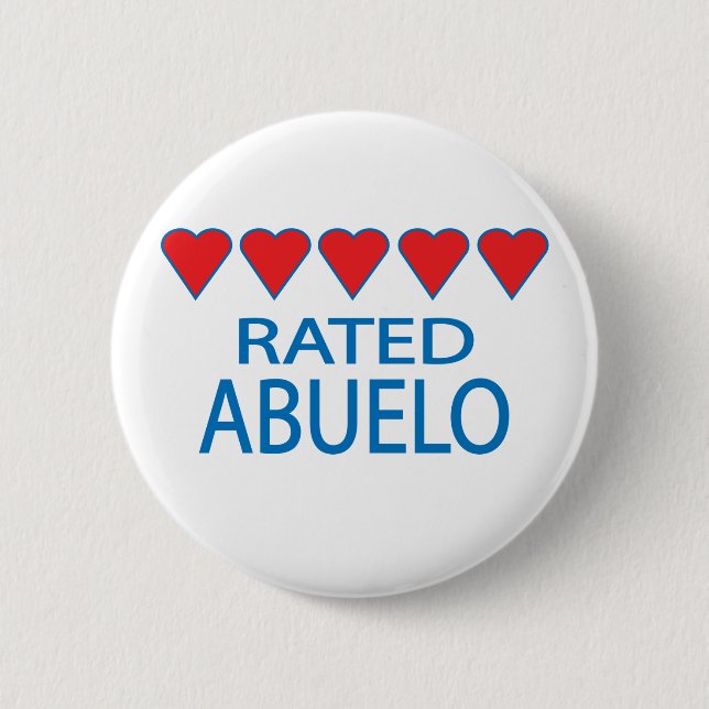 Badge Rond 5 Cm Cinq Coeurs Abuelo (Devant)