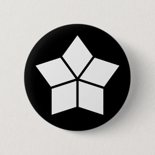 Badge Rond 5 Cm Cinq losanges (dessin à dix divisions)