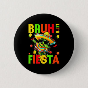 Badge Rond 5 Cm Cinq mai mexicain cactus drôle faisons la fêteCinc