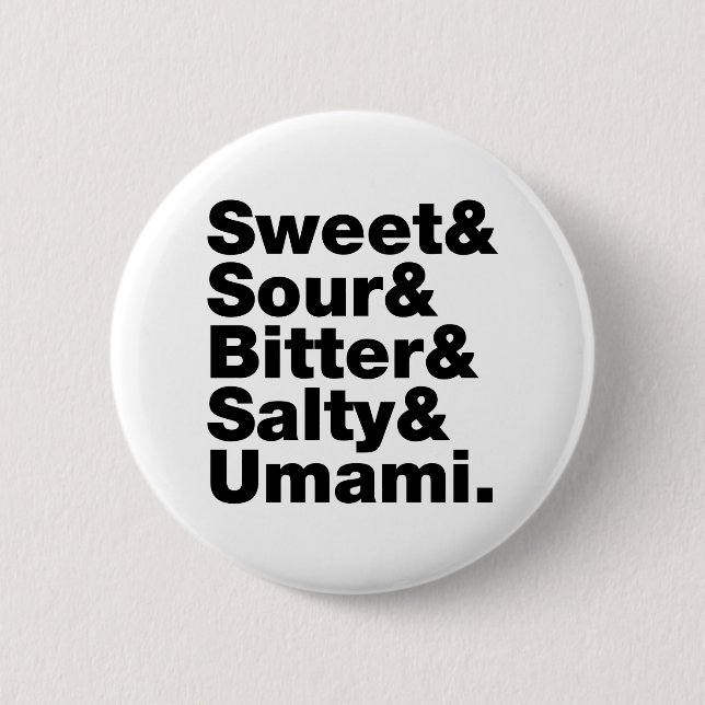 Badge Rond 5 Cm Cinq saveurs de base (Devant)