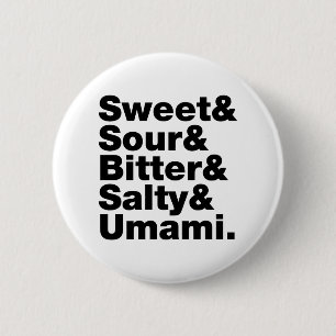 Badge Rond 5 Cm Cinq saveurs de base