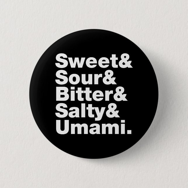 Badge Rond 5 Cm Cinq saveurs de base (Devant)