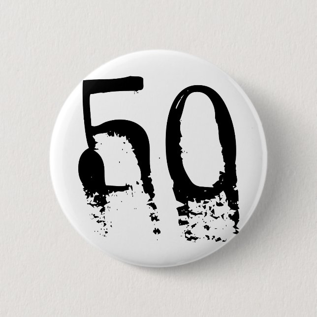 Badge Rond 5 Cm cinquantième Anniversaire (Devant)