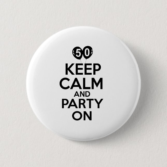 Badge Rond 5 Cm cinquantième conceptions d'anniversaire d'année (Devant)