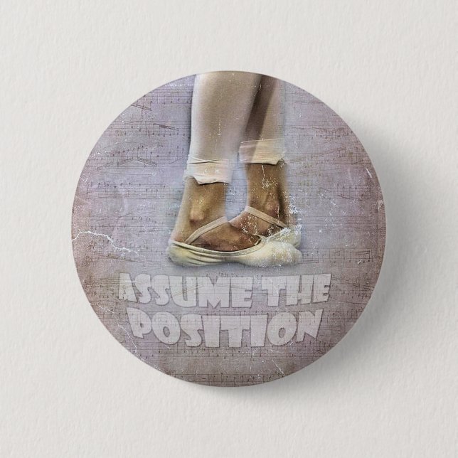 Badge Rond 5 Cm Cinquième position dans le ballet (Devant)