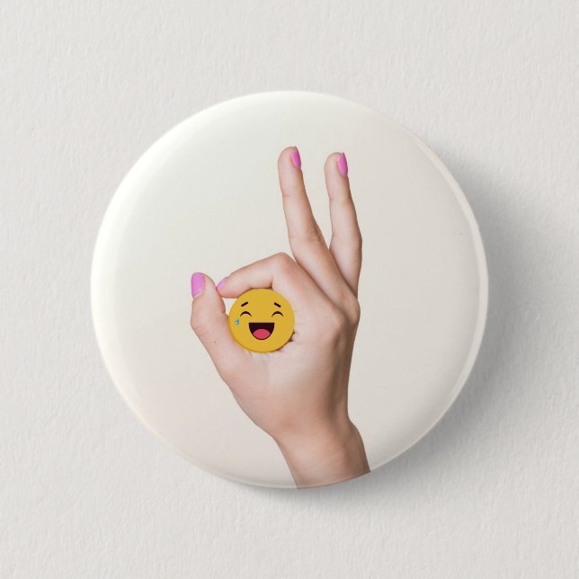Badge Rond 5 Cm Circle Game Ok Vous A Obtenu (Devant)