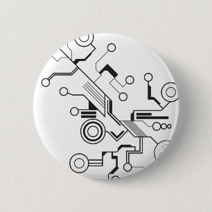 Badge Rond 5 Cm Circuit