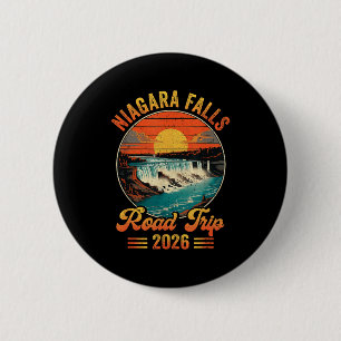 Badge Rond 5 Cm Circuit de Niagara Falls 2026 vacances d'été famil