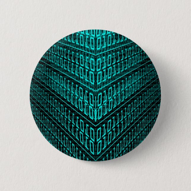 Badge Rond 5 Cm Circuit informatique futuriste Cyberpunk (Devant)